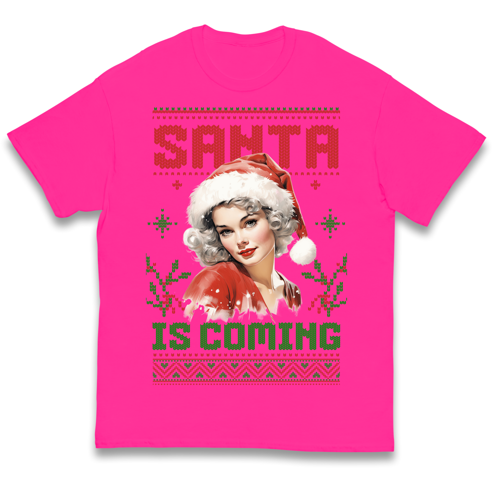 Santa is Coming Christmas kids t shirt