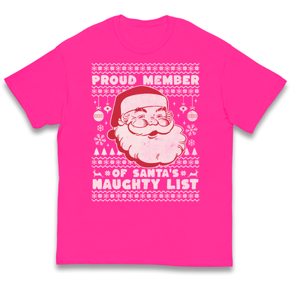Proud Member Of Santas Naughty List Christmas kids t shirt