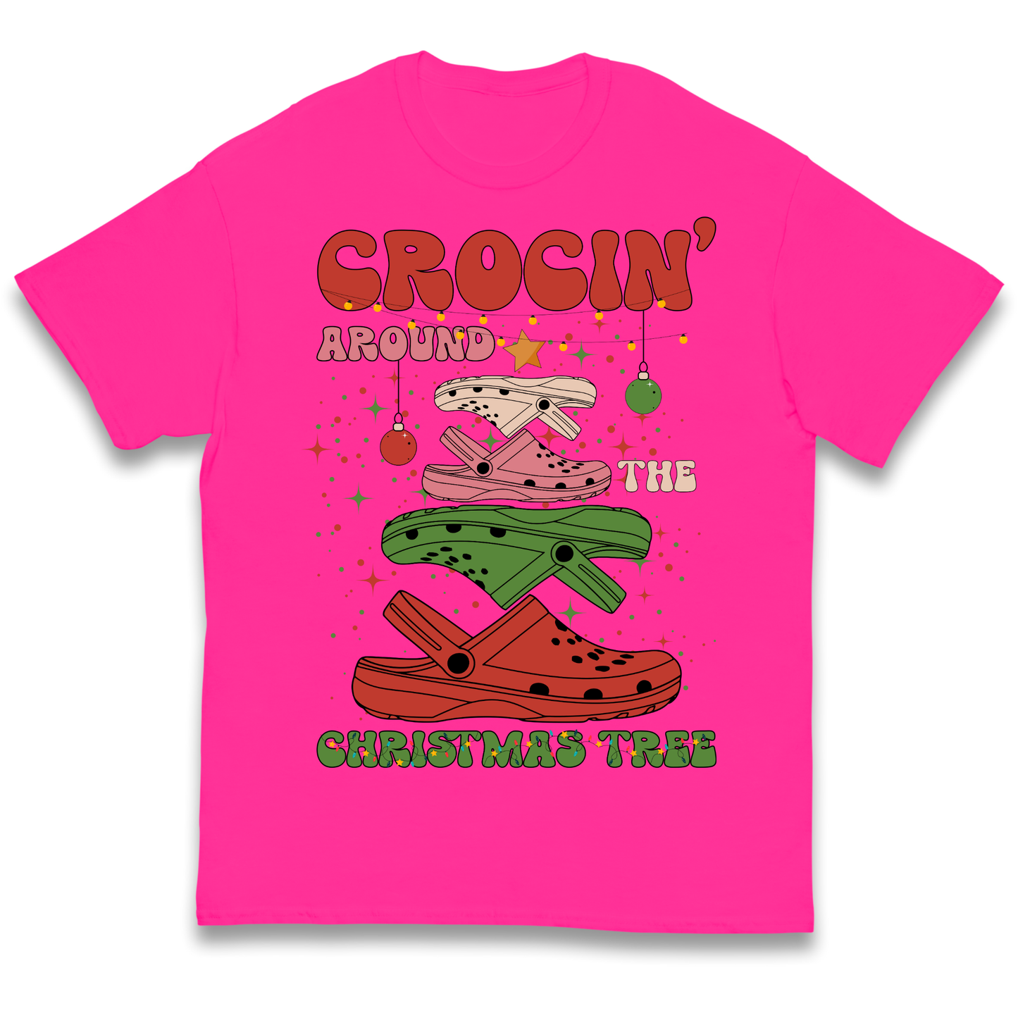 Crockin Around the Christmas Tree Christmas kids t shirt