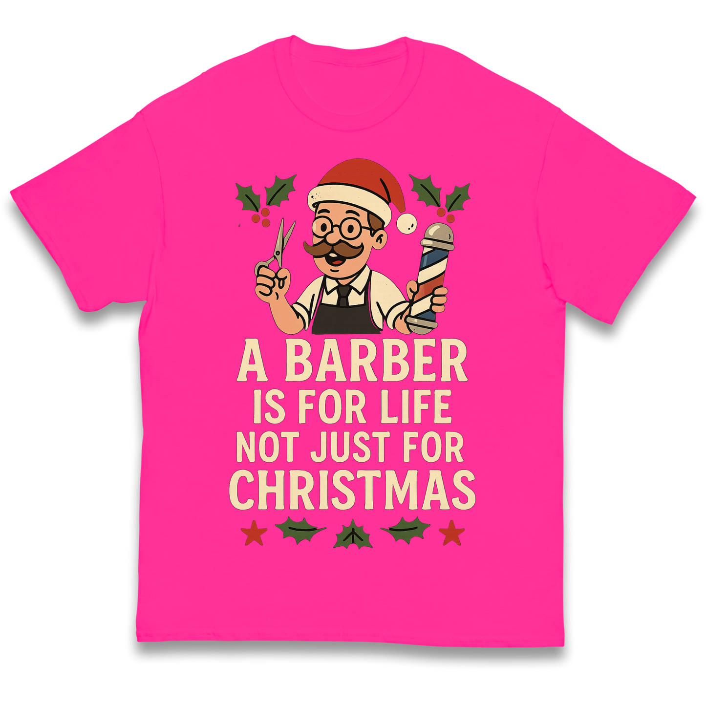 Barber Christmas Kids T Shirt
