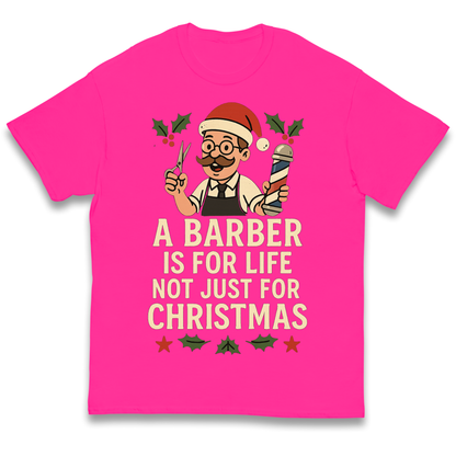 Barber Christmas Kids T Shirt