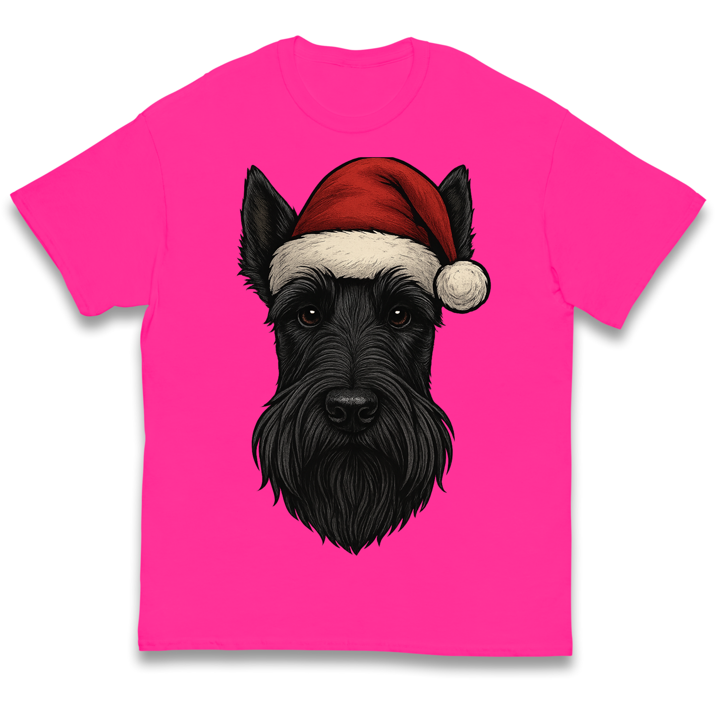 Scottish Terrier Face Christmas kids t shirt