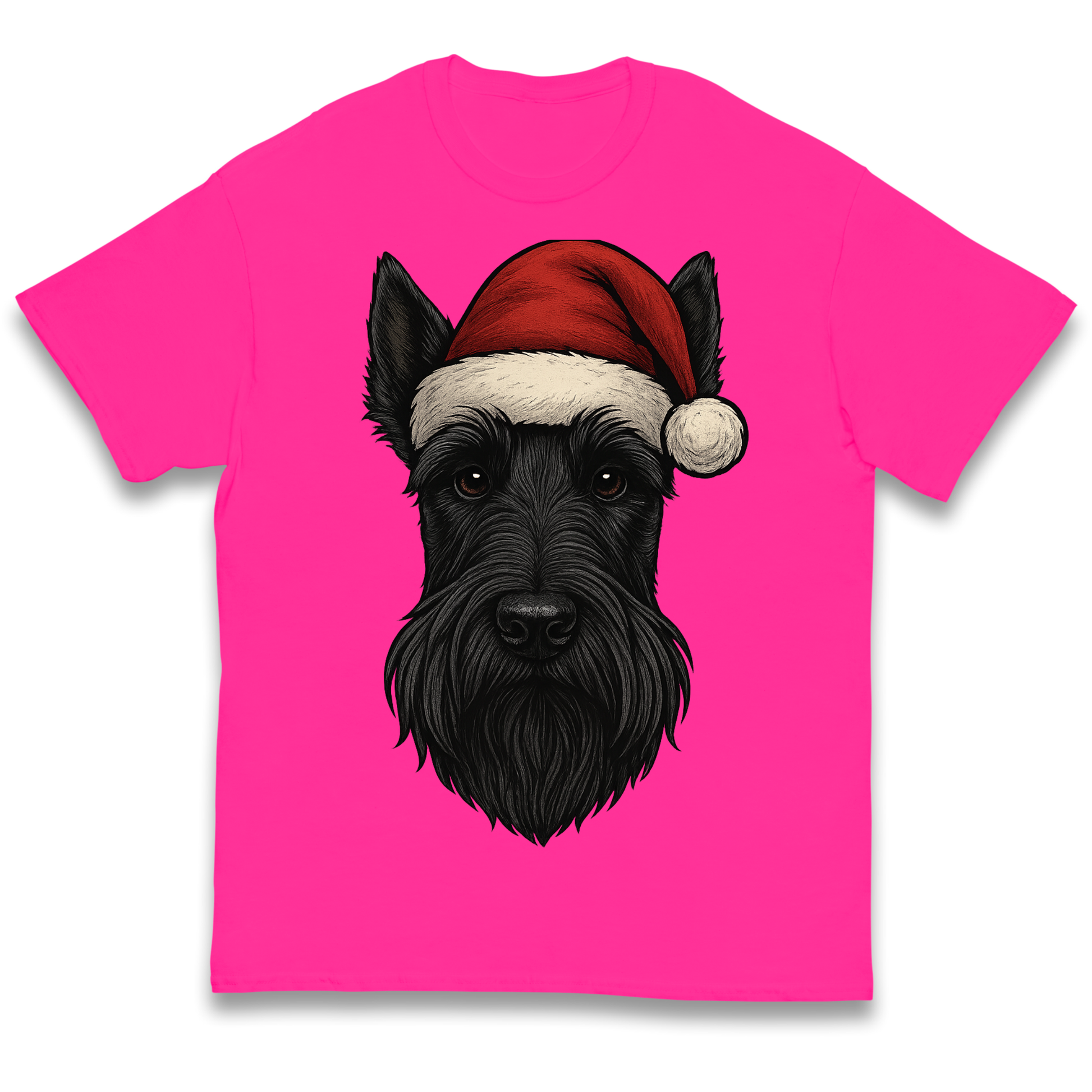 Scottish Terrier Face Christmas kids t shirt
