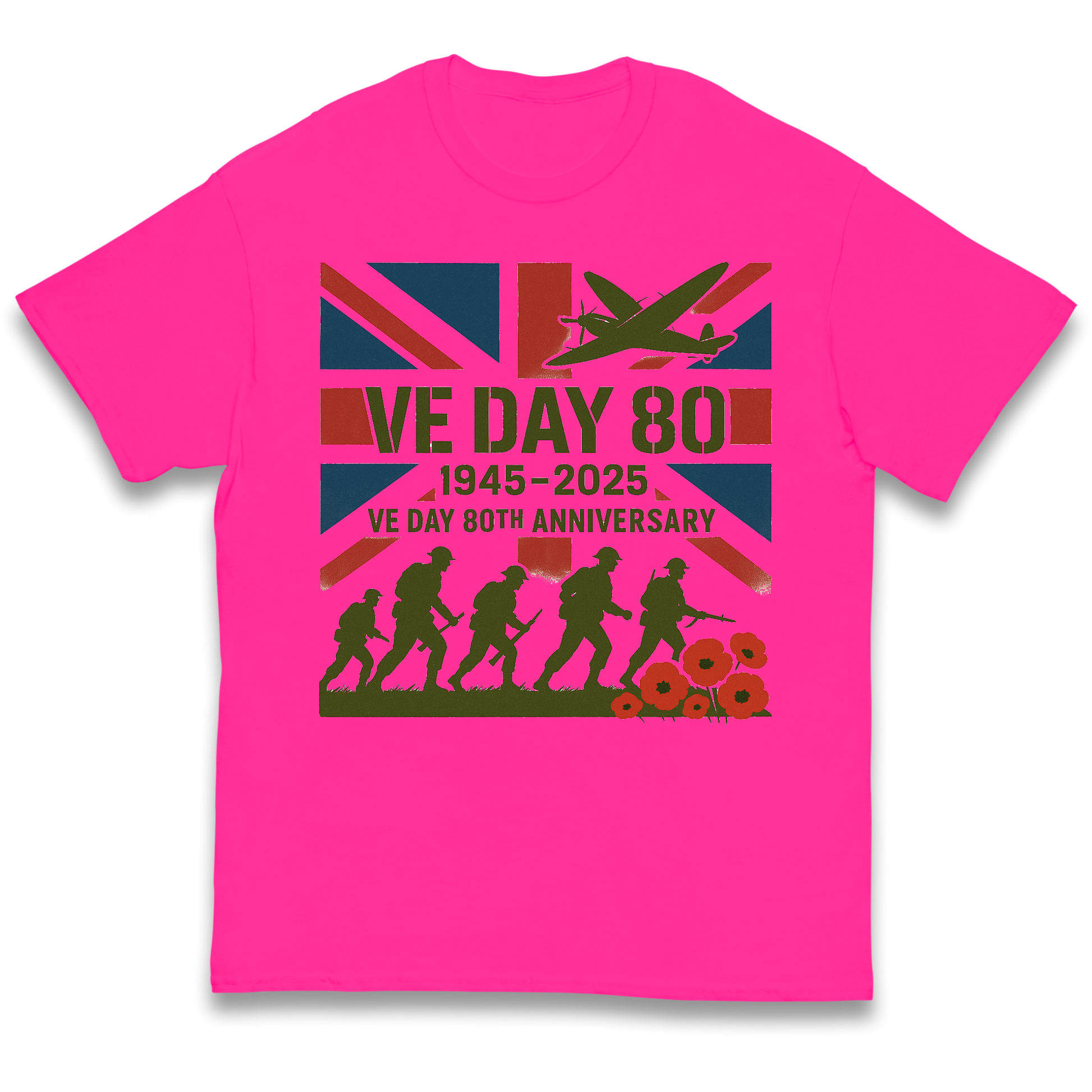 VE Day 80th Anniversary 1945 2025 kids t shirt