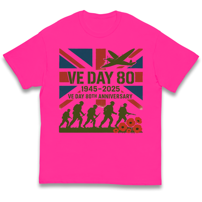VE Day 80th Anniversary 1945 2025 kids t shirt