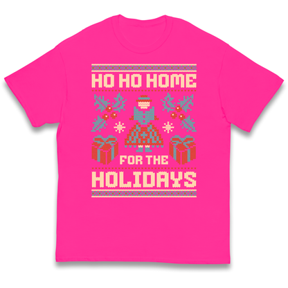 HO HO Home For the Holidays Christmas kids t shirt