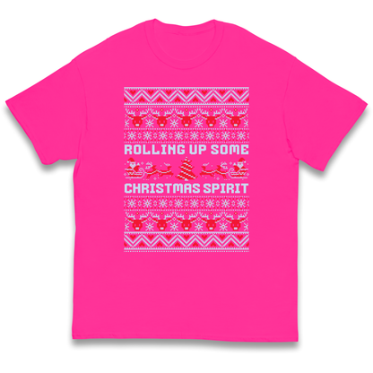 Rolling up Some Christmas Spirit kids t shirt
