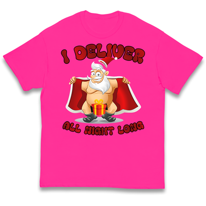 Santa Claus I Deliver All Night Long Christmas kids t shirt