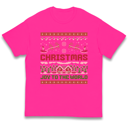 Christmas Joy to the World Christmas kids t shirt