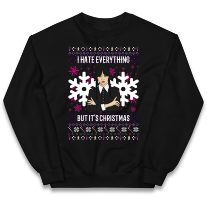 Wednesday addams Christmas Kids Jumper