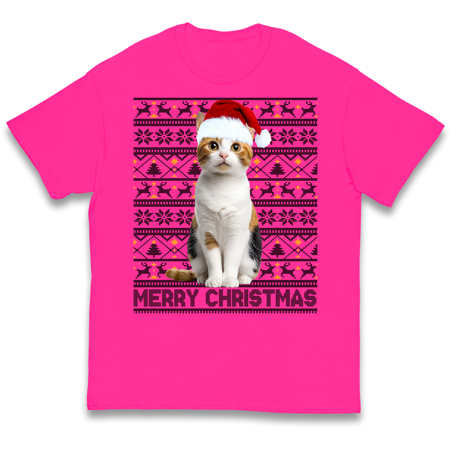 Merry Christmas Cat kids t shirt