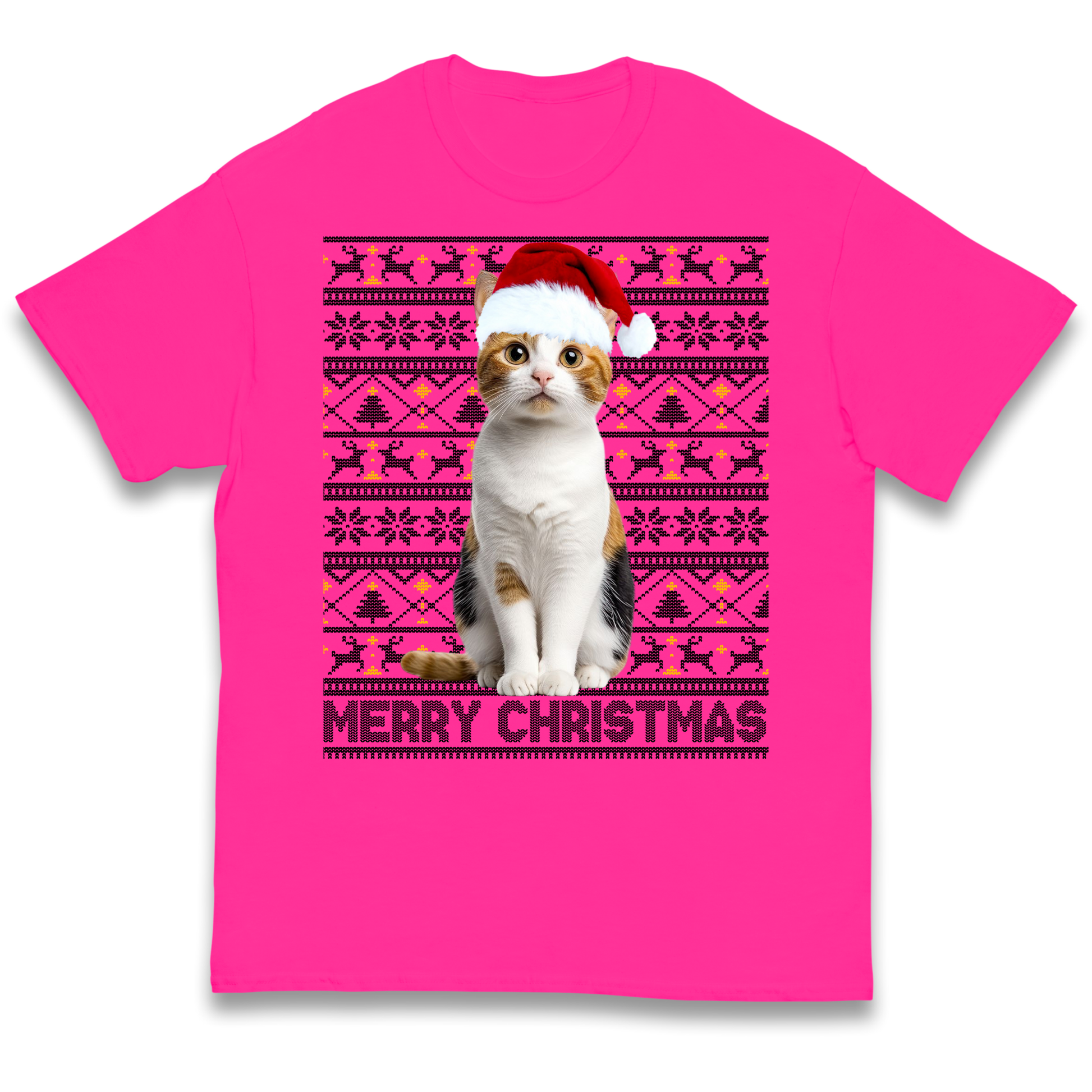 Merry Christmas Cat kids t shirt