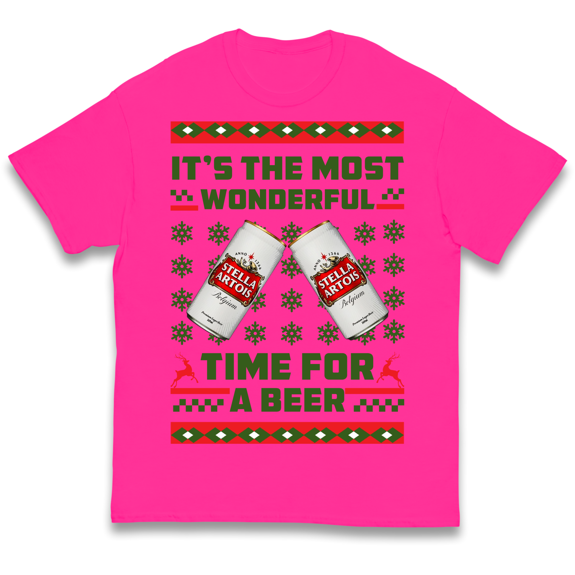 Its The Most Wonderful Time for A Beer Stella Christmas kids t shirt