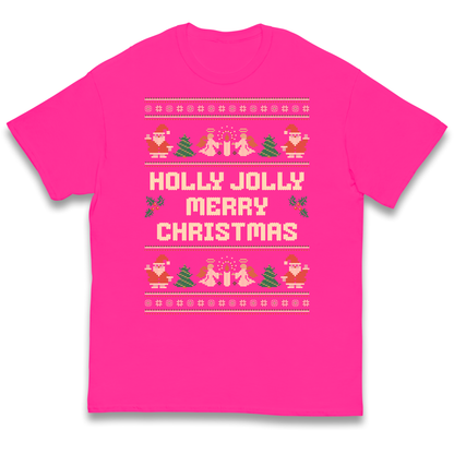 Holly Jolly Merry Christmas kids t shirt