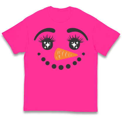 Snowman Face Christmas kids t shirt