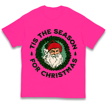 Tis The Season Santa Claus Christmas kids t shirt
