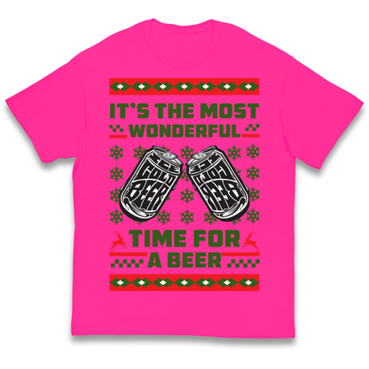 Its The Most Wonderful Time For A Beer Christmas kids t shirt