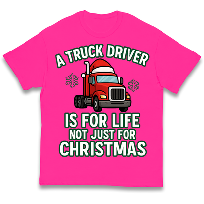 Truck Driver Christmas Kids T Shirt