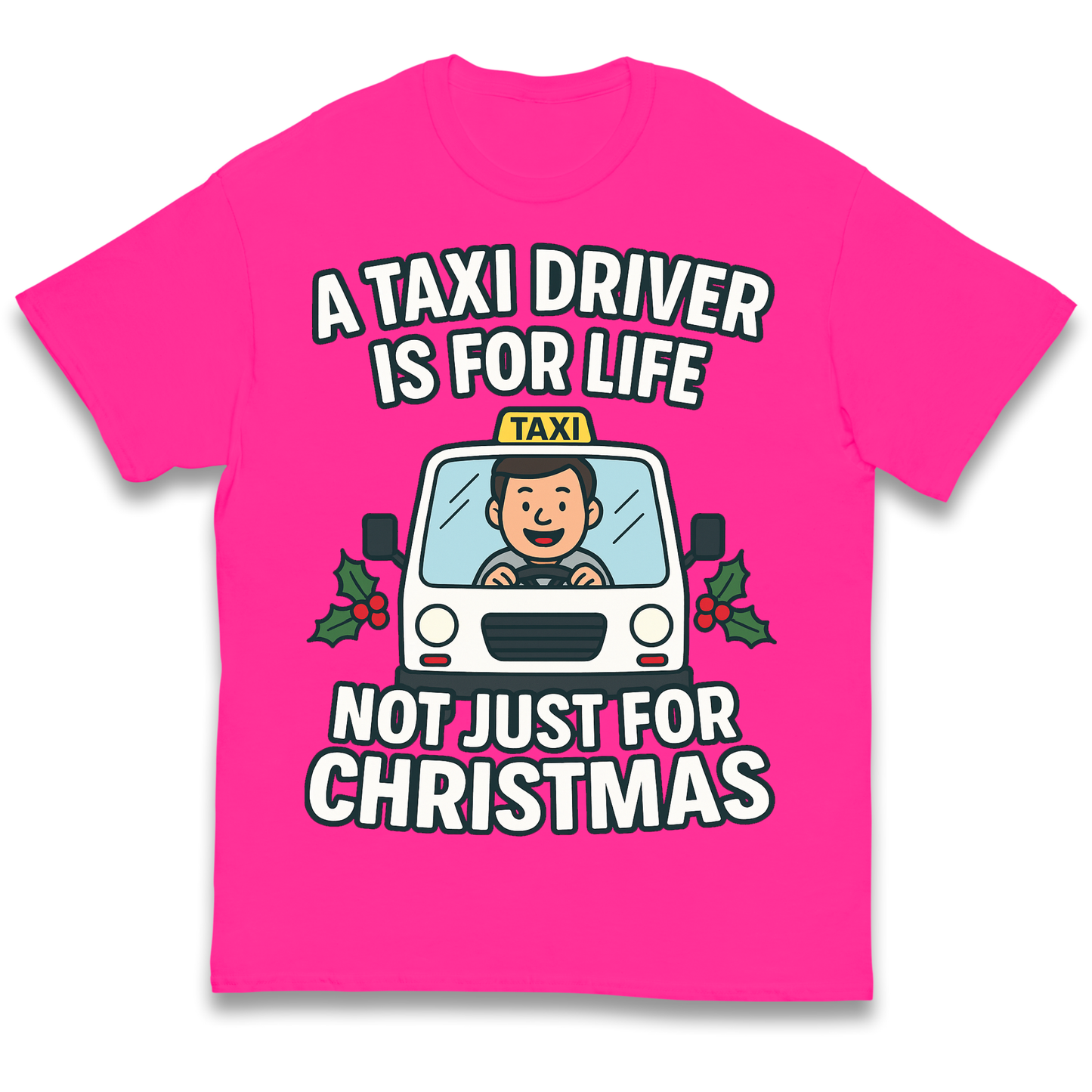 Taxi Driver Christmas Kids T Shirt
