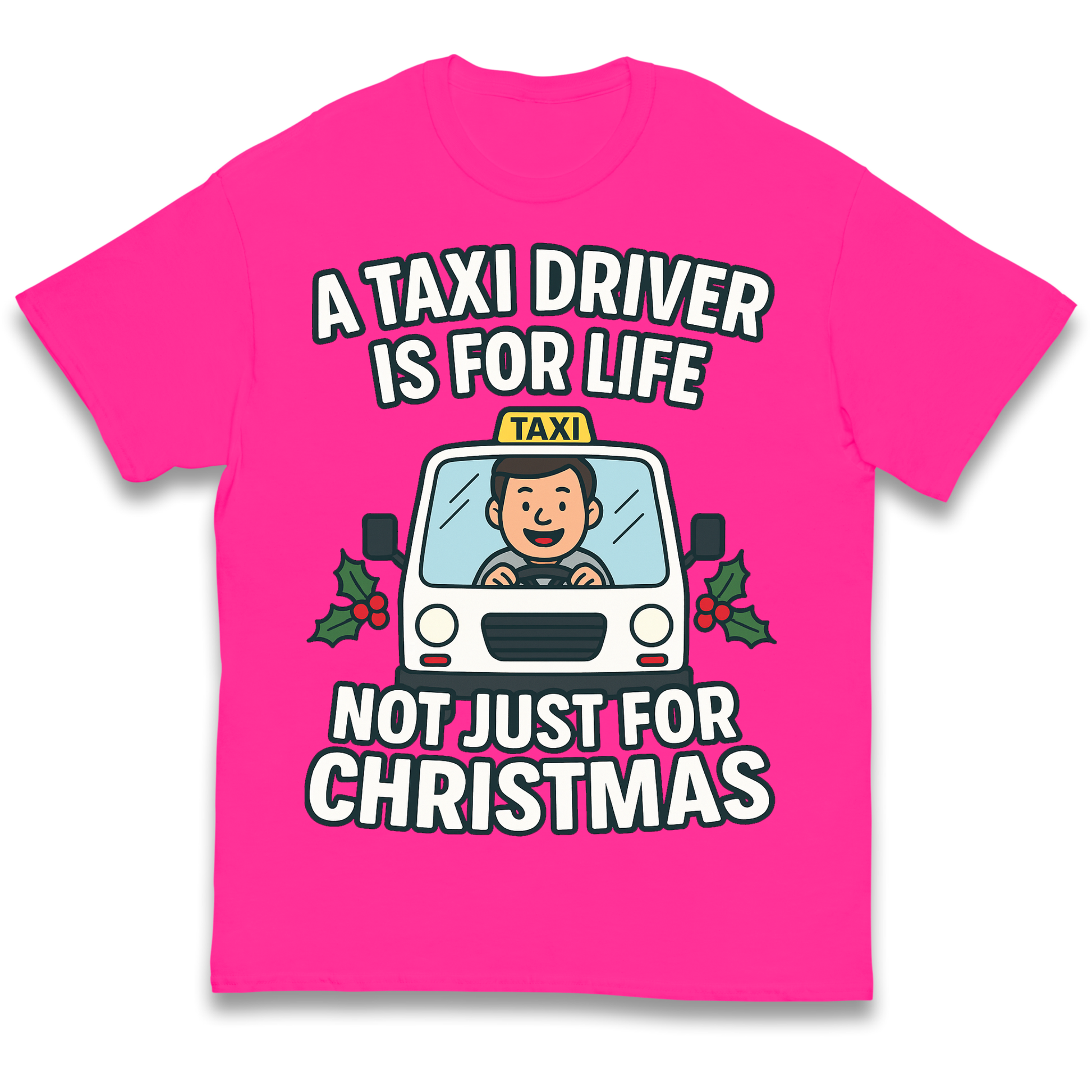 Taxi Driver Christmas Kids T Shirt