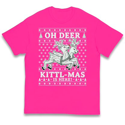 Oh Deer Kittl Mas Is Here Christmas kids t shirt