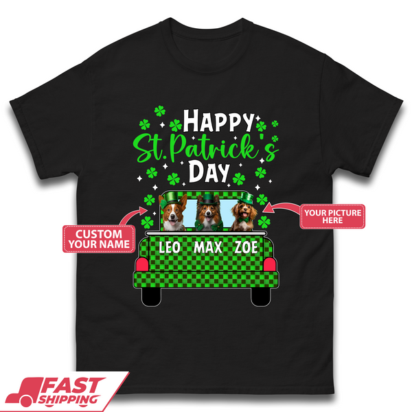 Personalised Dog St. Patrick's Day Mens T-Shirt