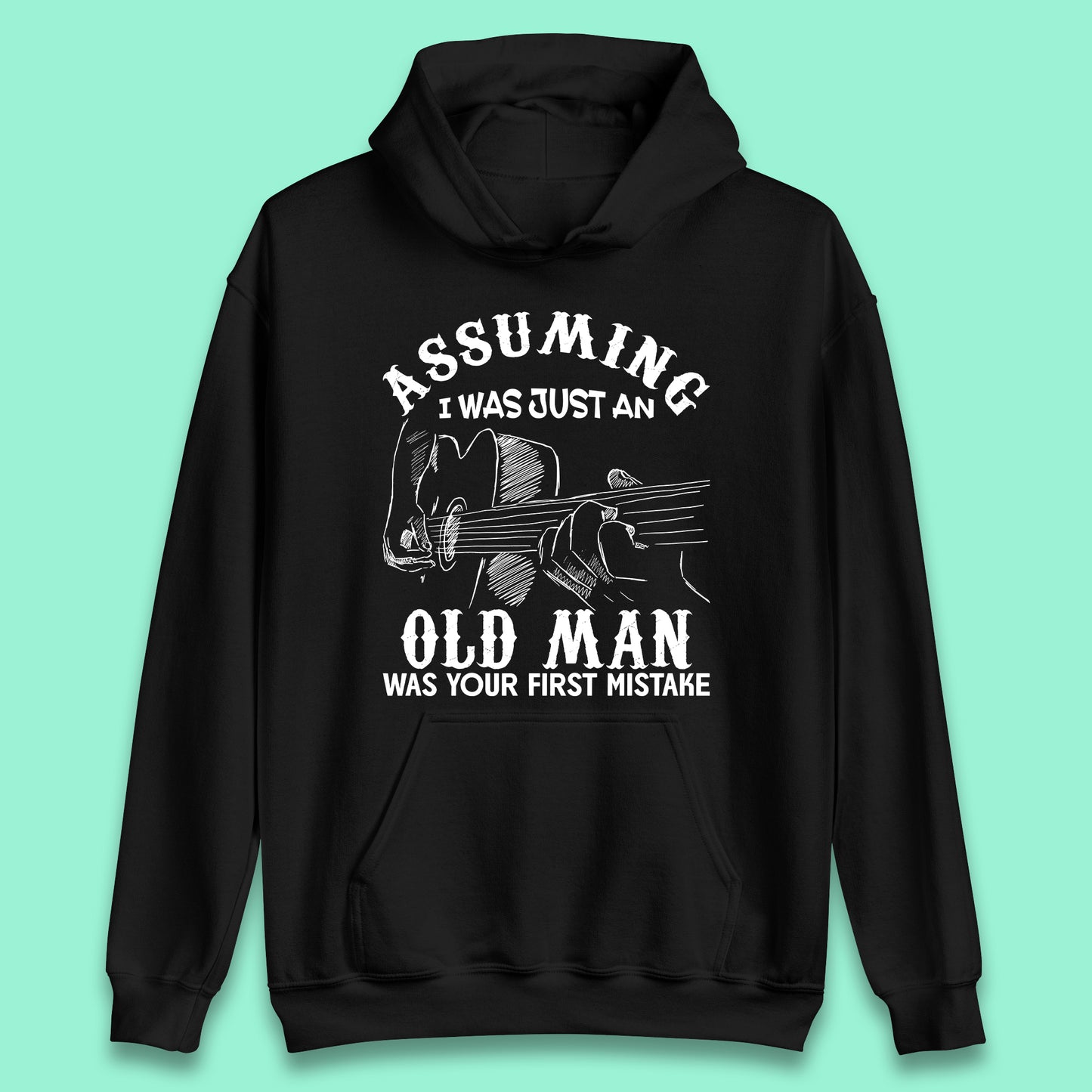 Guitarist Old Man Unisex Hoodie
