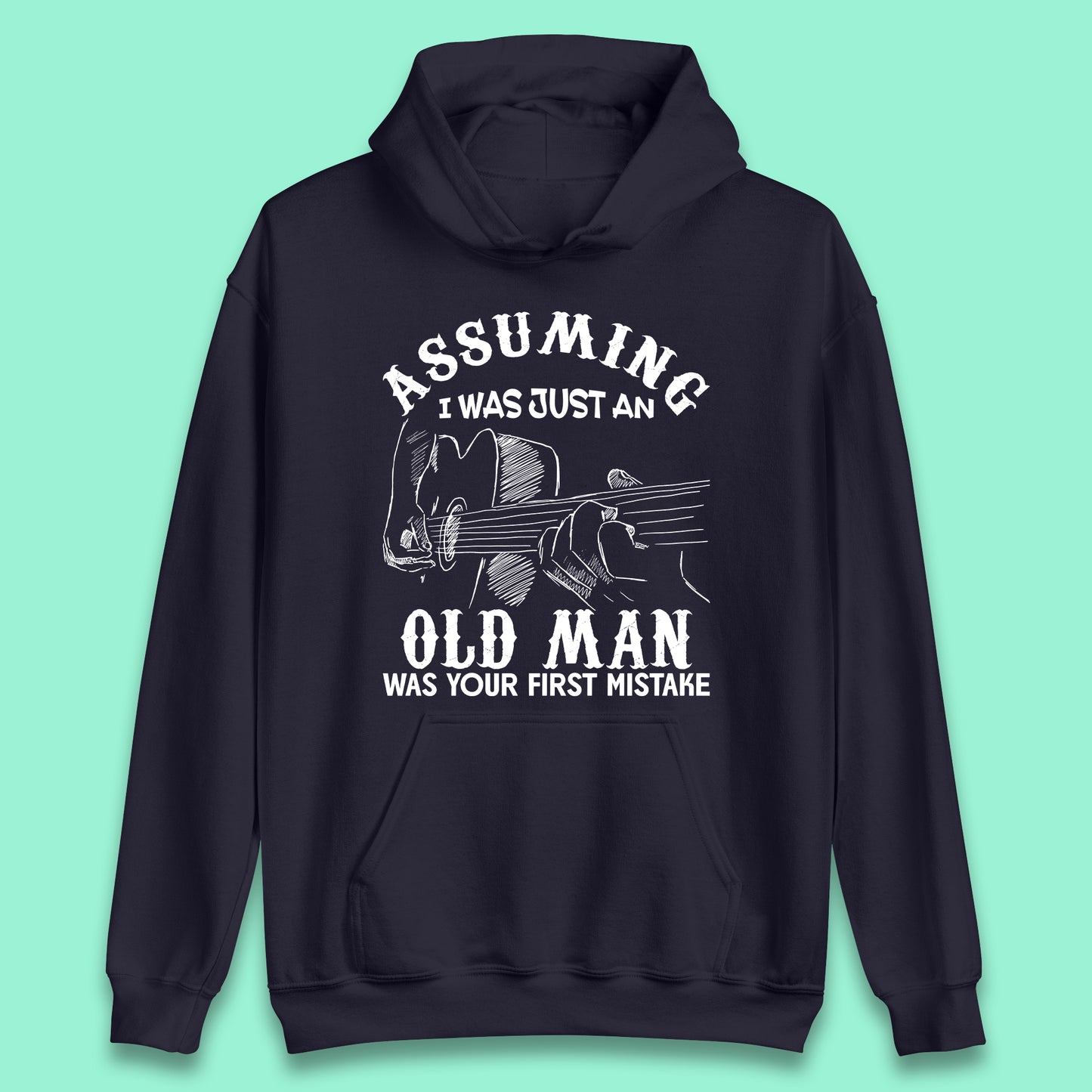 Guitarist Old Man Unisex Hoodie