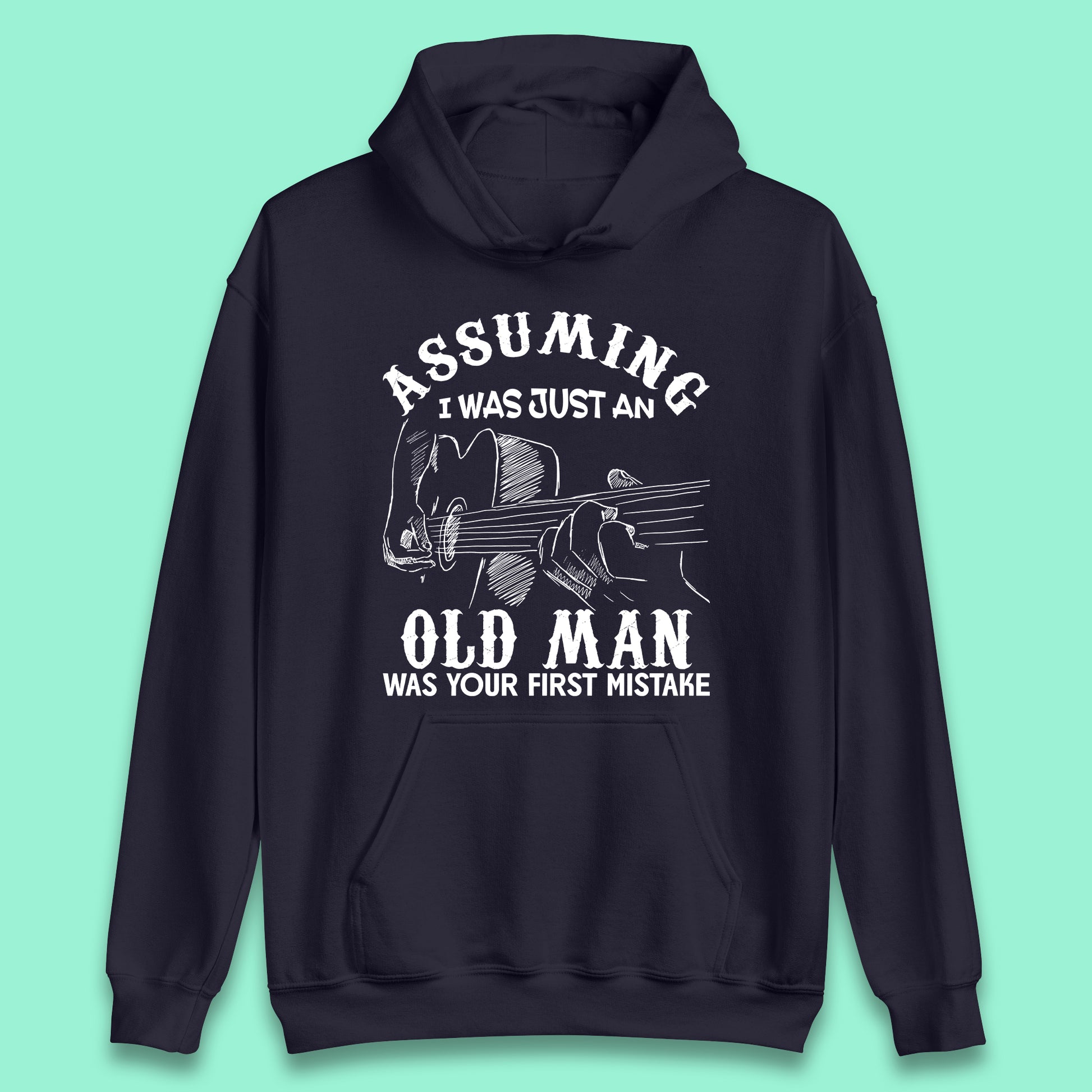 Guitarist Old Man Unisex Hoodie