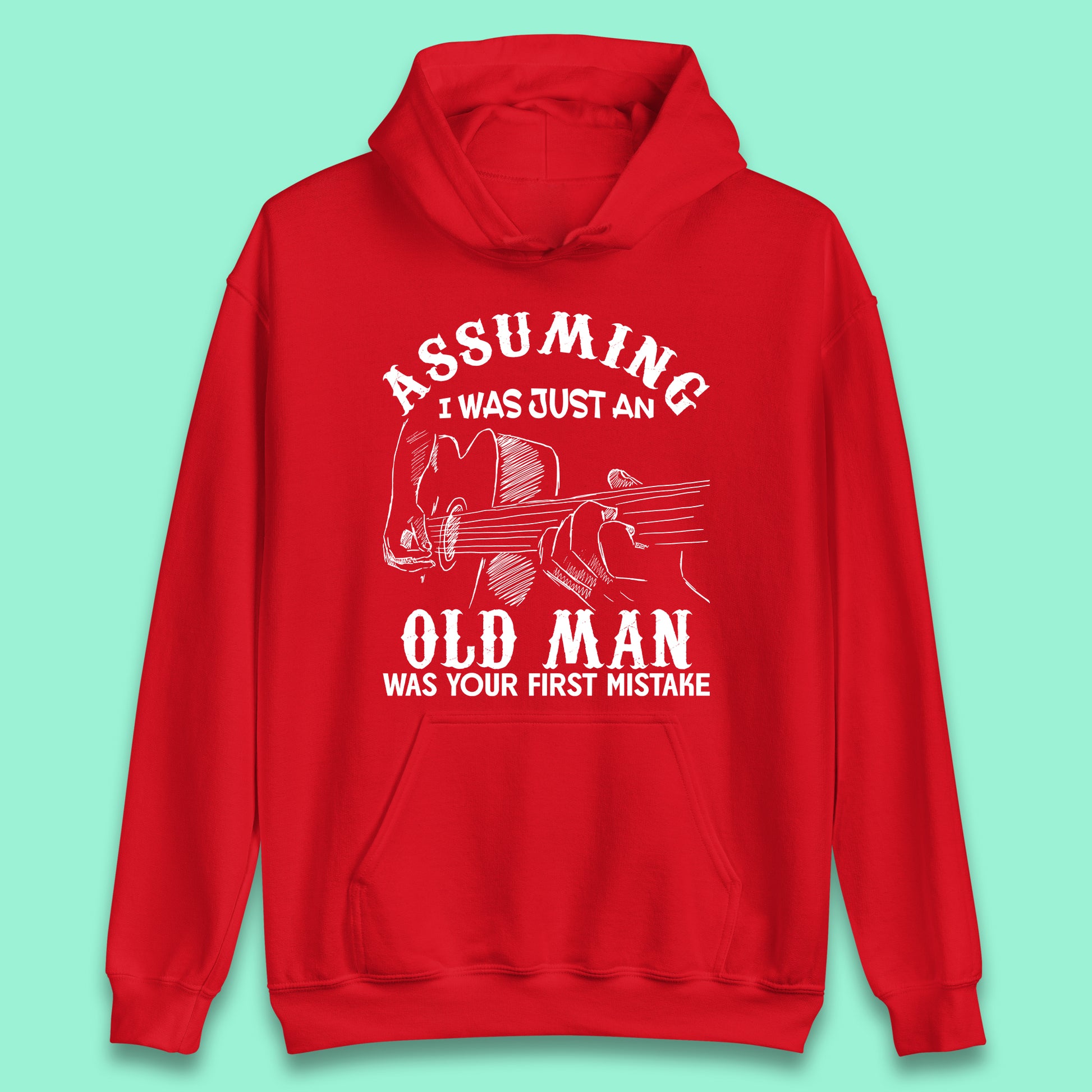 Guitarist Old Man Unisex Hoodie