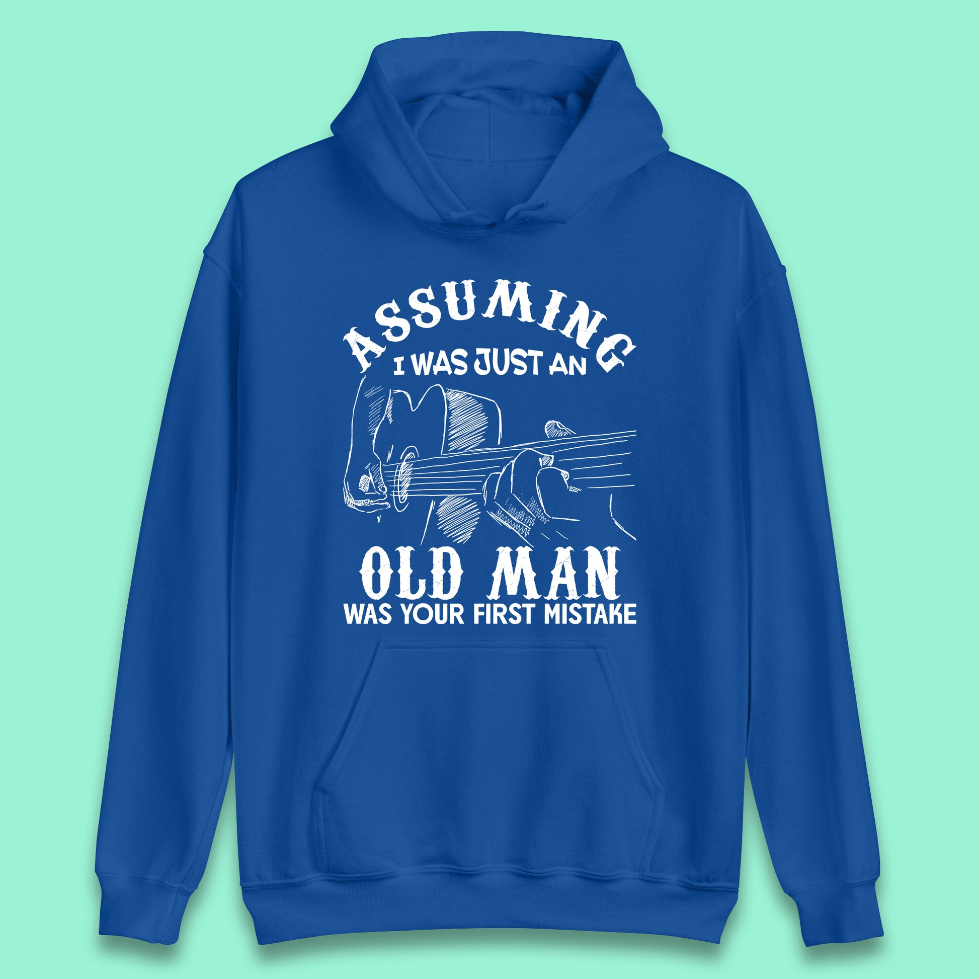 Guitarist Old Man Unisex Hoodie