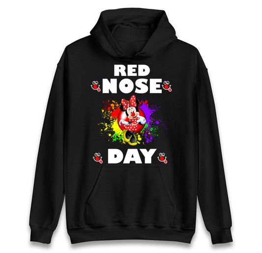 Red Nose Day Minnie Mouse hoodie