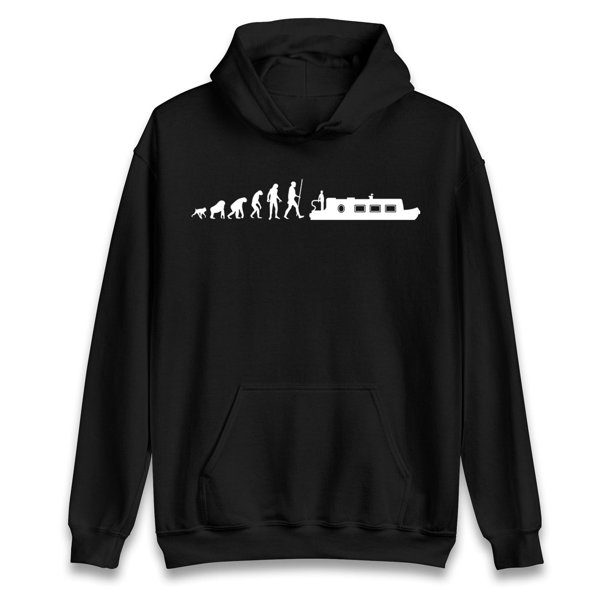 Human Evolution Canal boat hoodie