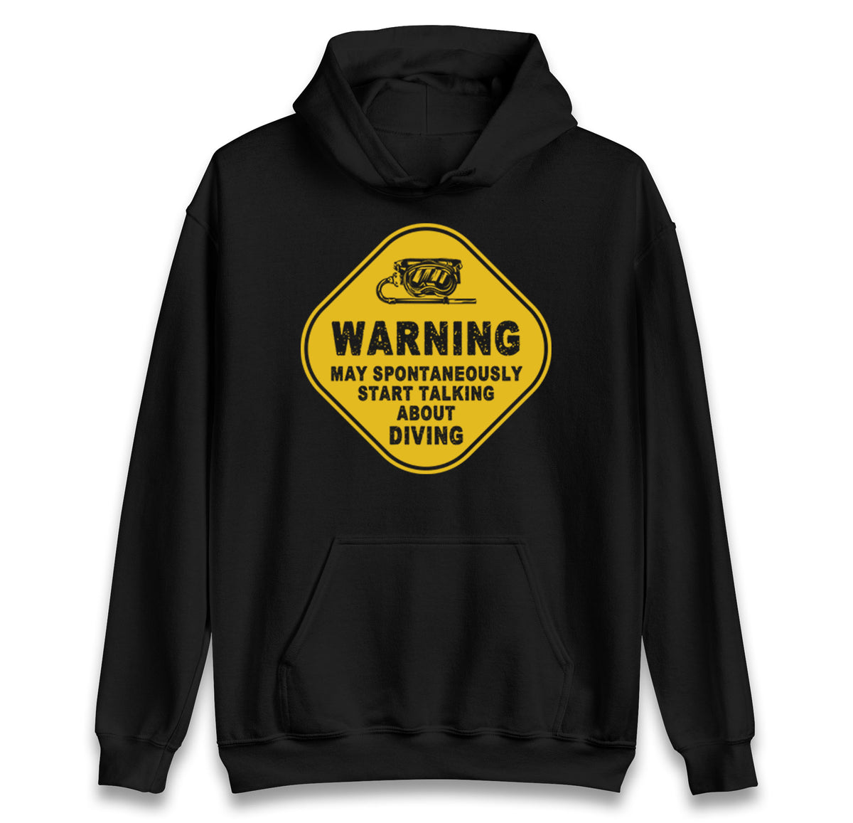 warning diving hoodie