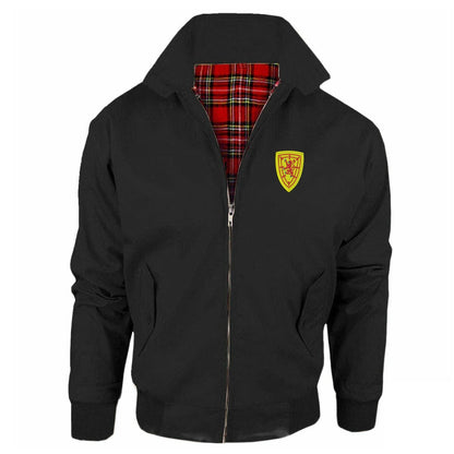 Retro Scotland 1879 Embroidered Classic Harrington Jacket