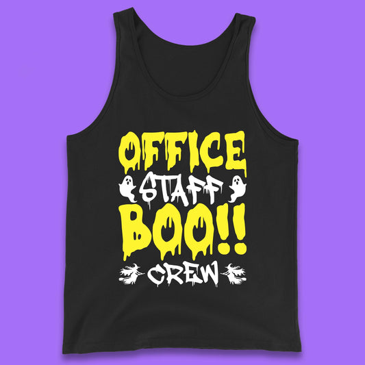 Office Staff Boo Crew Halloween Office Squad Boo Ghost Office Crew Tank Top