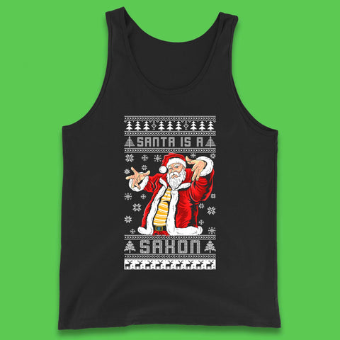 Santa is A Saxon Christmas Tank Top