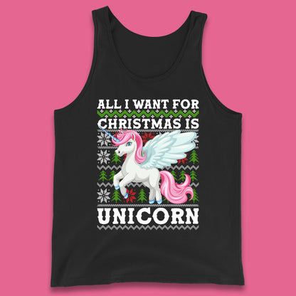 Want Unicorn For Christmas Tank Top