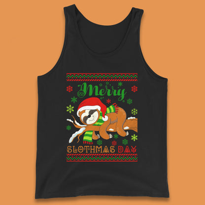 sloth christmas tank top
