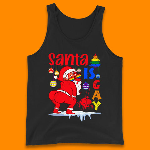 Gay Pride Christmas Santa Is Gay Tank Top