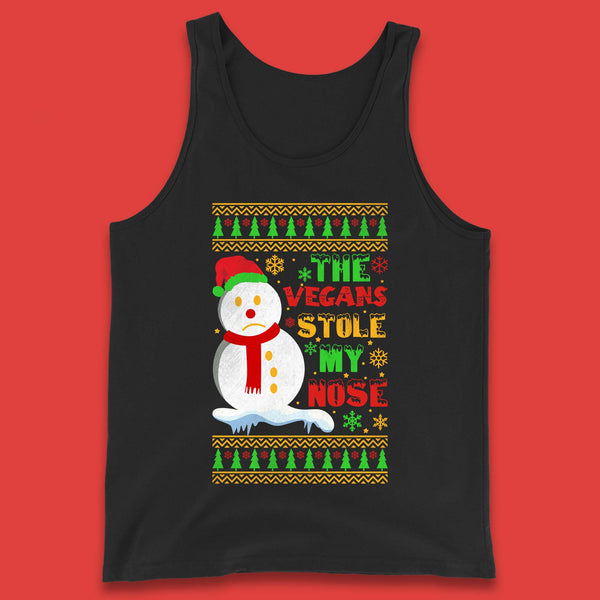 Vegan Snowman Christmas Tank Top