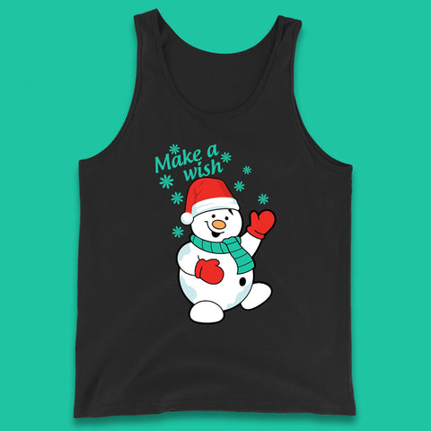 Make A Wish Snowman Christmas Tank Top