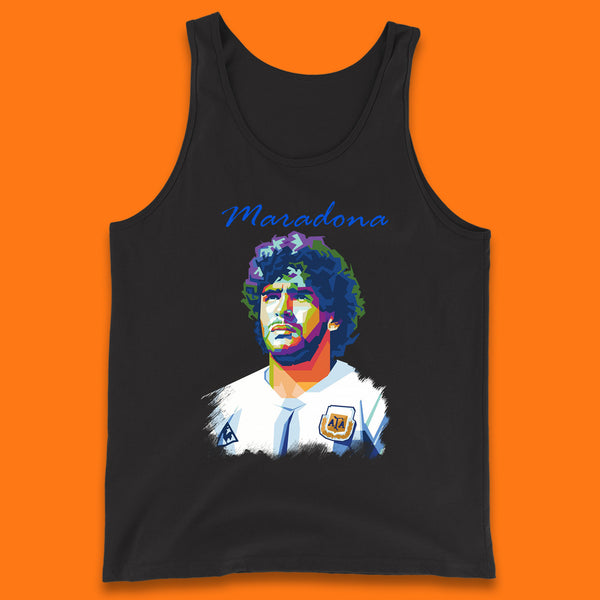 Legend Maradona Argentina Professional Soccer Player Greatest Of All Time Soccer Player Tank Top