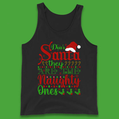 dear santa christmas tank top