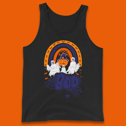 Halloween Boo Ghosts With Witch Pumpkin Scary Spooky Season Tank Top