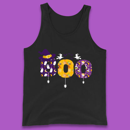 Boo With Spiders And Witch Hat Halloween Boo Ghosts Costume Tank Top