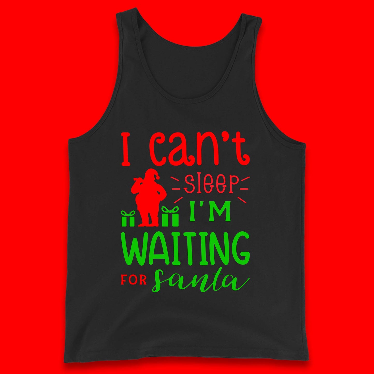 Christmas Waiting For Santa Tank Top
