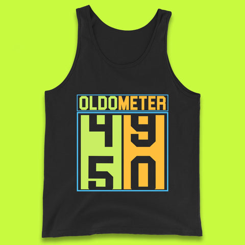 Oldometer Happy Birthday Odometer Funny 50th Birthday Gift 50 Years Old Gift Tank Top