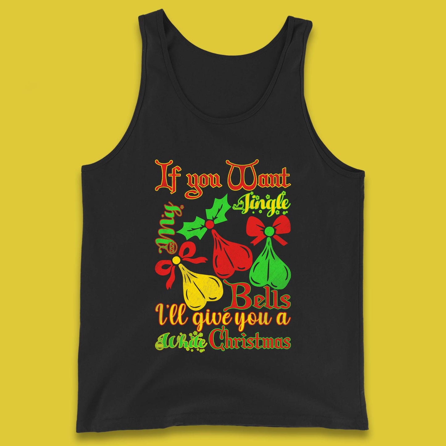 jingle bells ringer tank top