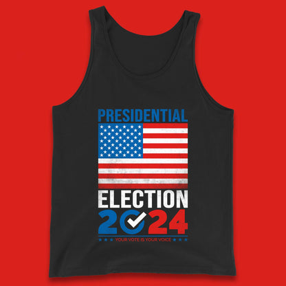 Presidential Election 2024 Your Vote Is Your Voice USA Flag Tank Top